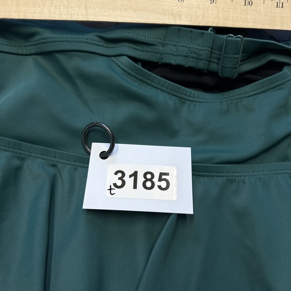 Torrid Tankini Swimsuit Top‎ Womens 2XL Green Underwire Peplum Swim Plus Size - Picture 11 of 11